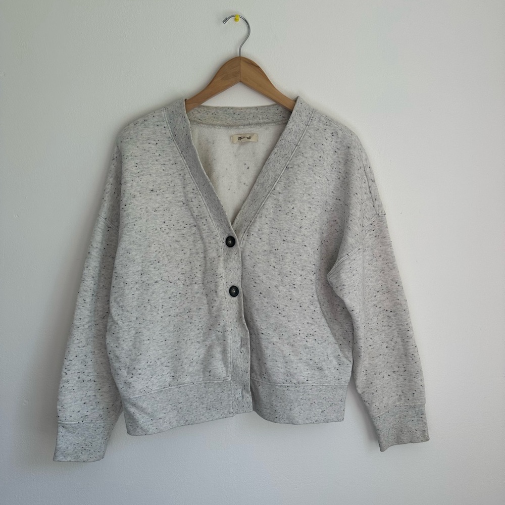 Madewell Light Gray Speckled Cardigan